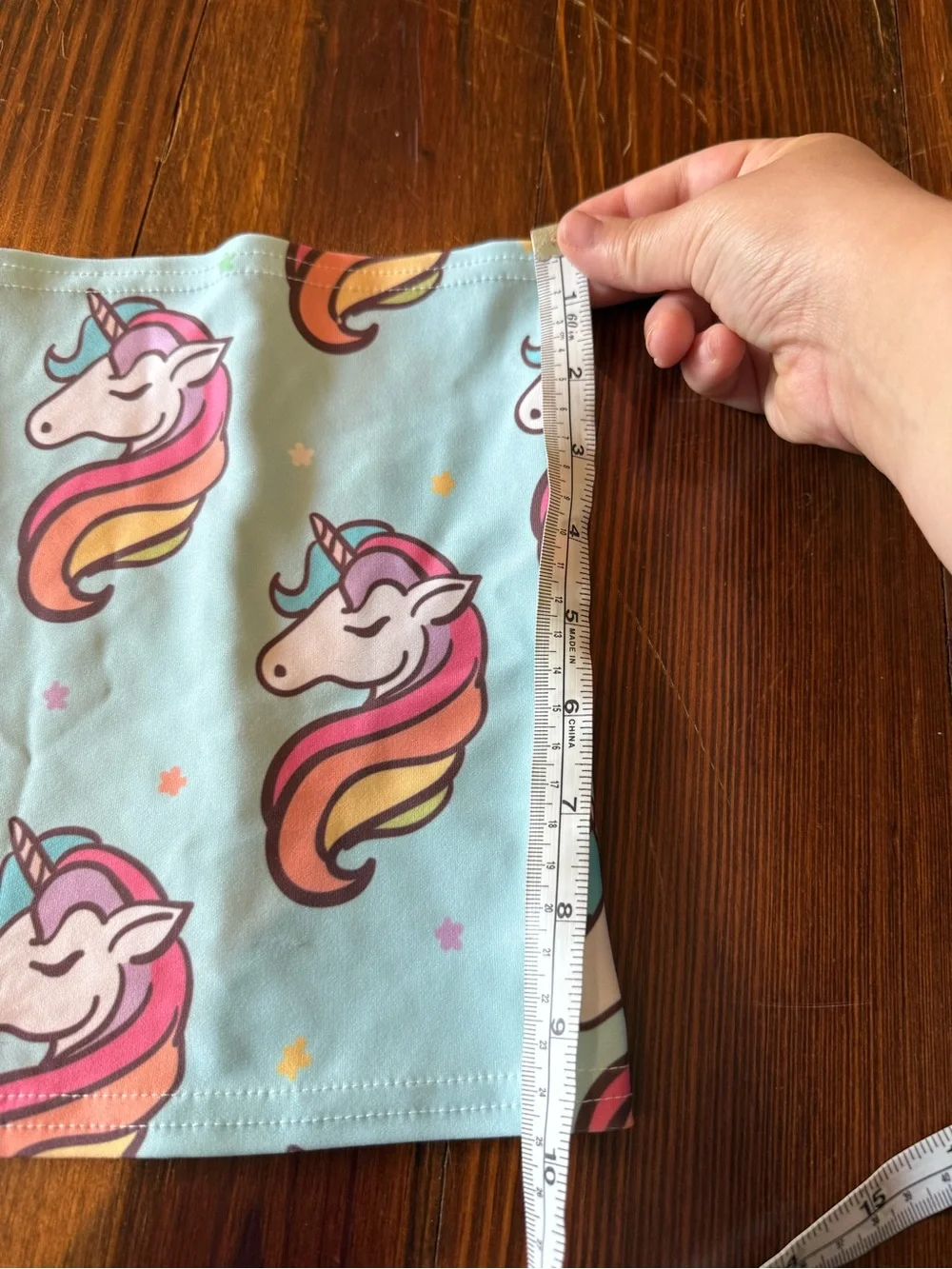 Kids Unicorn Gaiter/Buff/Headband Pastel Blue with Pink & Yellow Unicorns